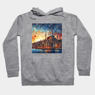 Istanbul Vintage Painting Retro Sunset Hoodie